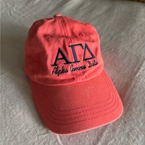 Alpha gamma delta Pink red Embroidered hat